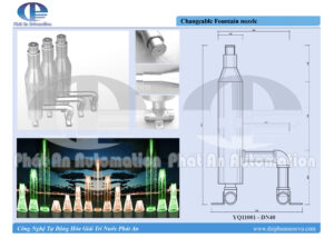 Vòi phun xòe ra chụm vào Changeable Fountain 