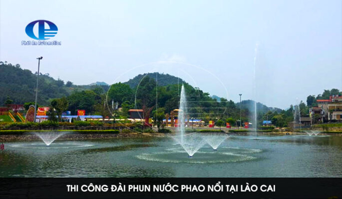 đài phun nước phao nổi tại lào cai