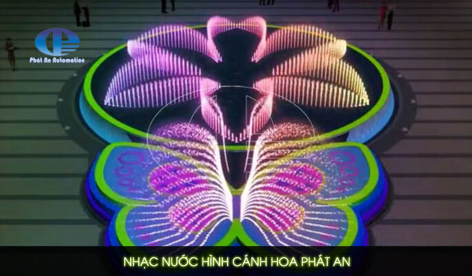 nhạc nước hình cánh hoa phát an